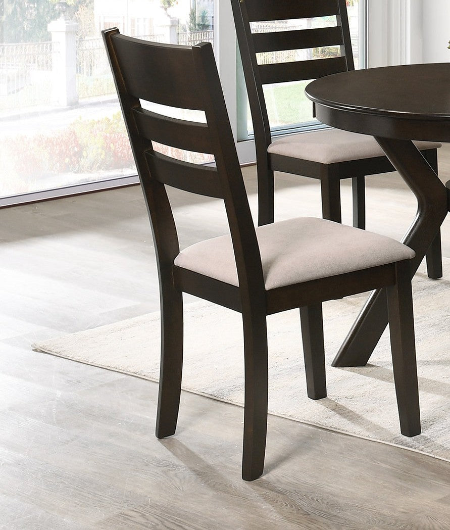 (1092 ESPRESSO- 2 PACK)- WOOD DINING CHAIRS