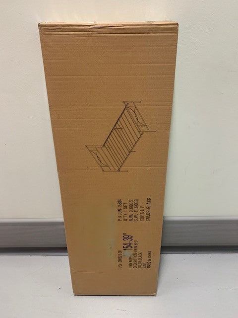 TWIN (SINGLE) SIZE- (154 BLACK)- METAL BED FRAME- WITH SLATS