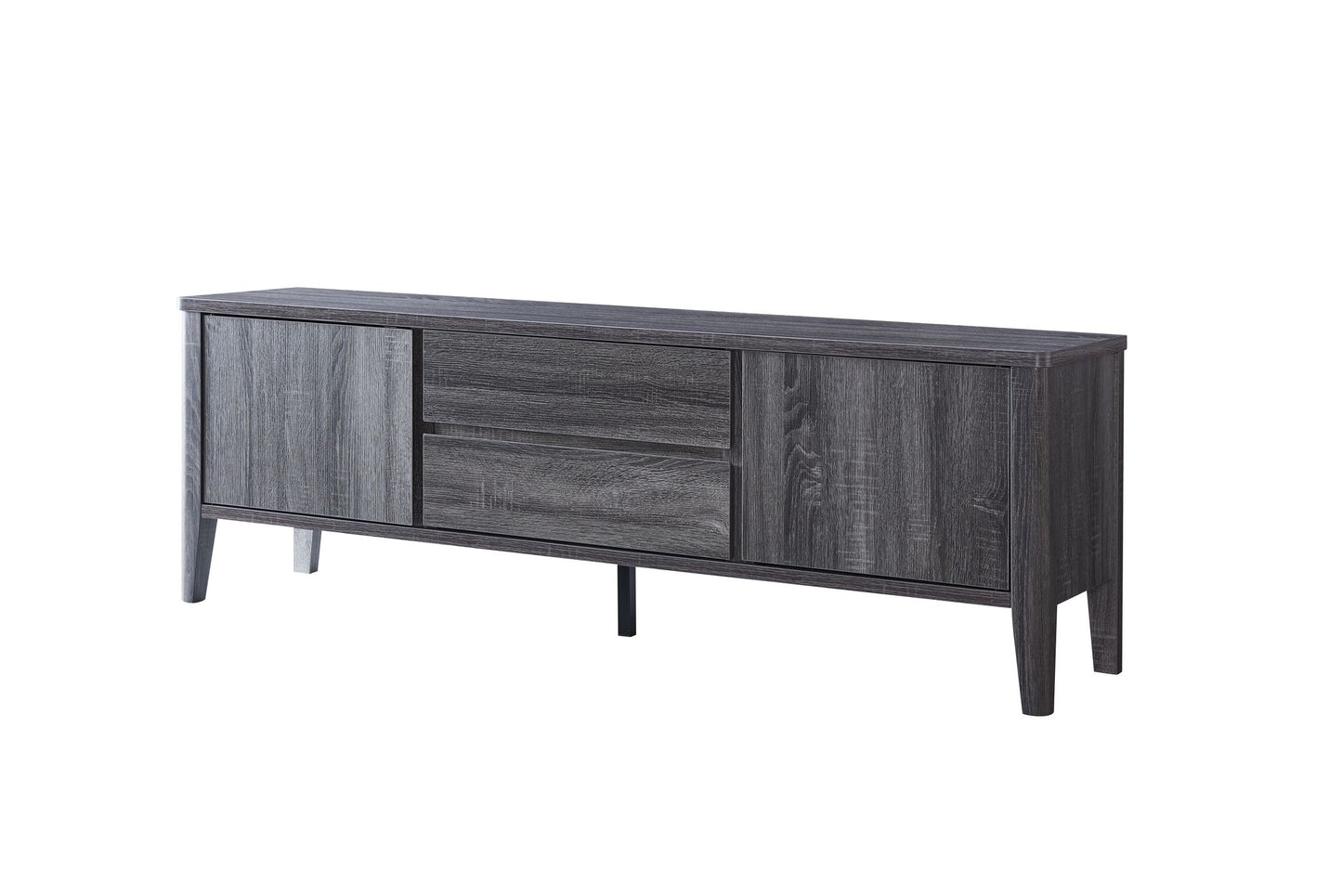 (18038 GREY)- 66" WOOD TV STAND