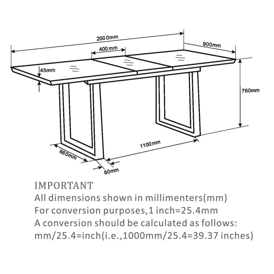 (GAVIN BLACK- 1)- 63" LONG- EXTENSION WOOD DINING TABLE