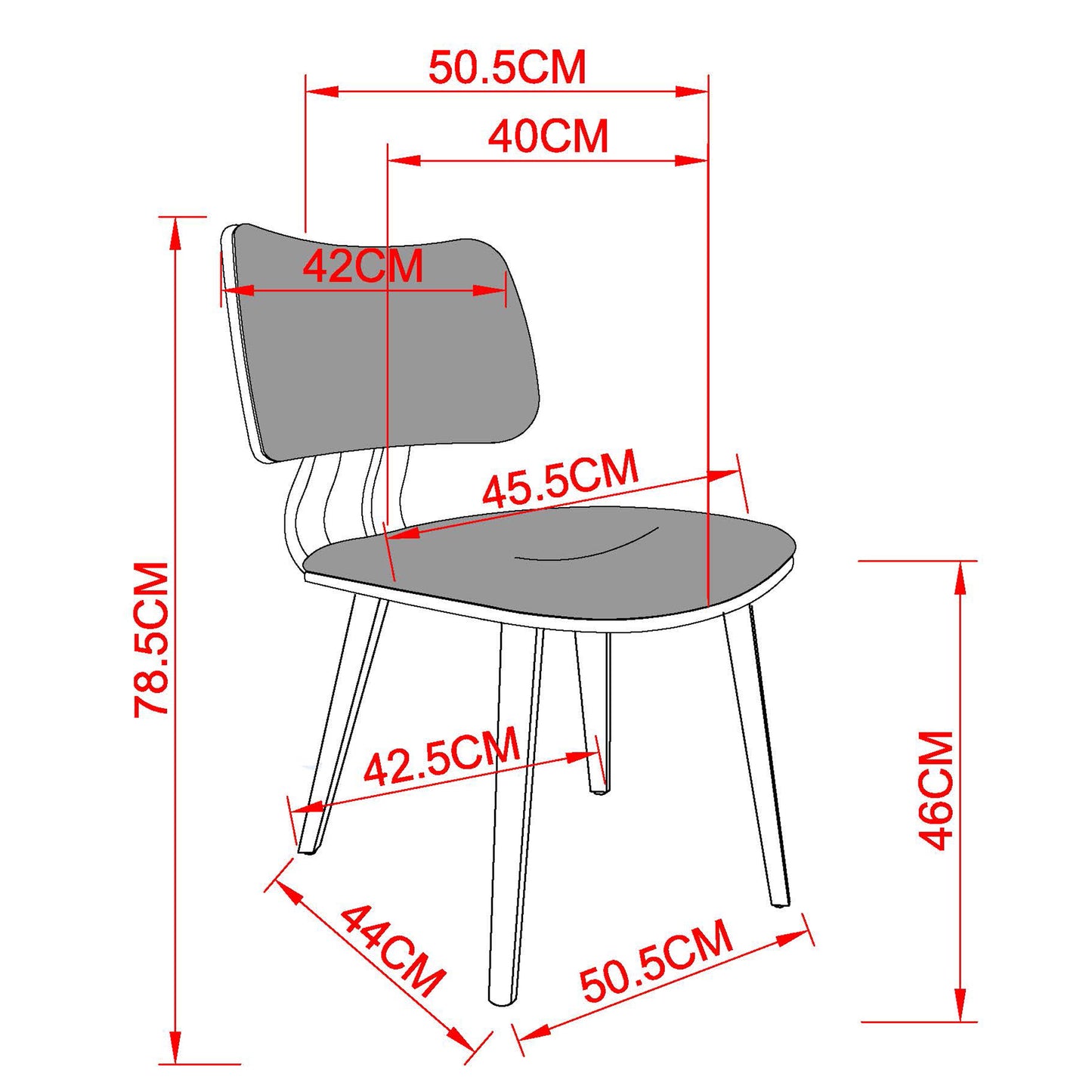 (ZUNI WHITE)- LEATHER DINING CHAIR