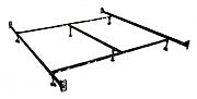 TWIN- DOUBLE SIZE- (20DF DOUBLE ENDED)- ADJUSTABLE METAL BED FRAME- WITH WHEELS- (BOX SPRING REQUIRED)- INVENTORY CLEARANCE