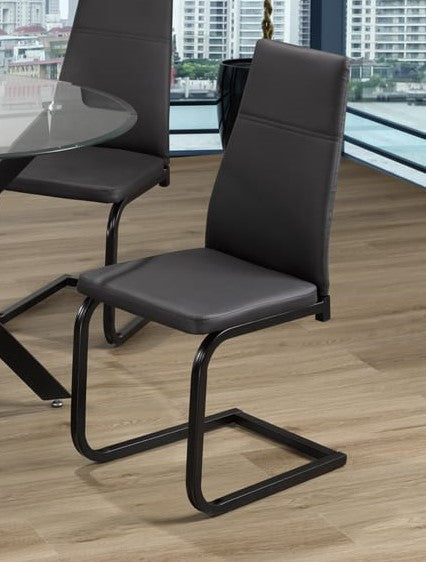 (210 BLACK- 2 PACK)- LEATHER DINING CHAIRS