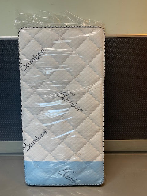 TWIN (SINGLE) SIZE- (BAMBOO SLEEP)- 8.5" THICK- EURO PILLOW TOP- CANADIAN MADE HARD FOAM MATTRESS