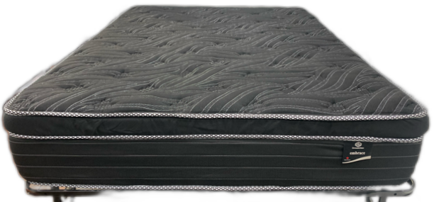 TWIN (SINGLE) SIZE- (EMBRACE FIRM)- 13" THICK- FOAM ENCASED- EURO PILLOW TOP- POCKET COIL- CANADIAN MADE MATTRESS