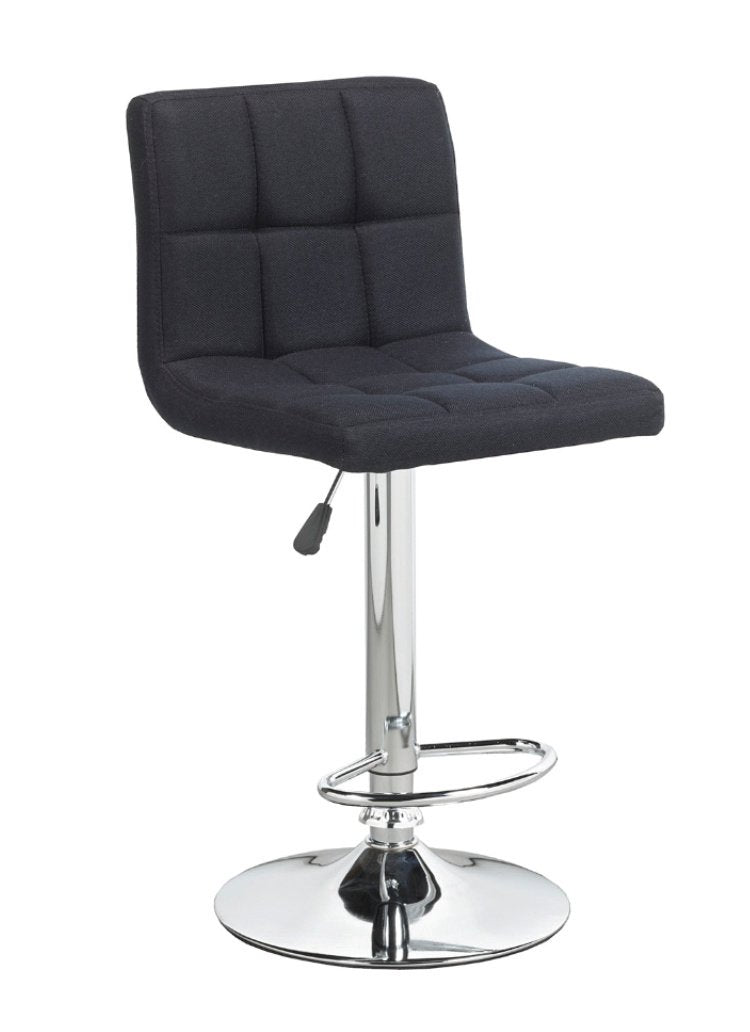 (7600 DISCO BLACK)- FABRIC ADJUSTABLE BAR STOOL- INVENTORY CLEARANCE