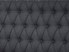 QUEEN SIZE - (QI SOFIA CHARCOAL)- FABRIC BED FRAME - WITH DRAWER