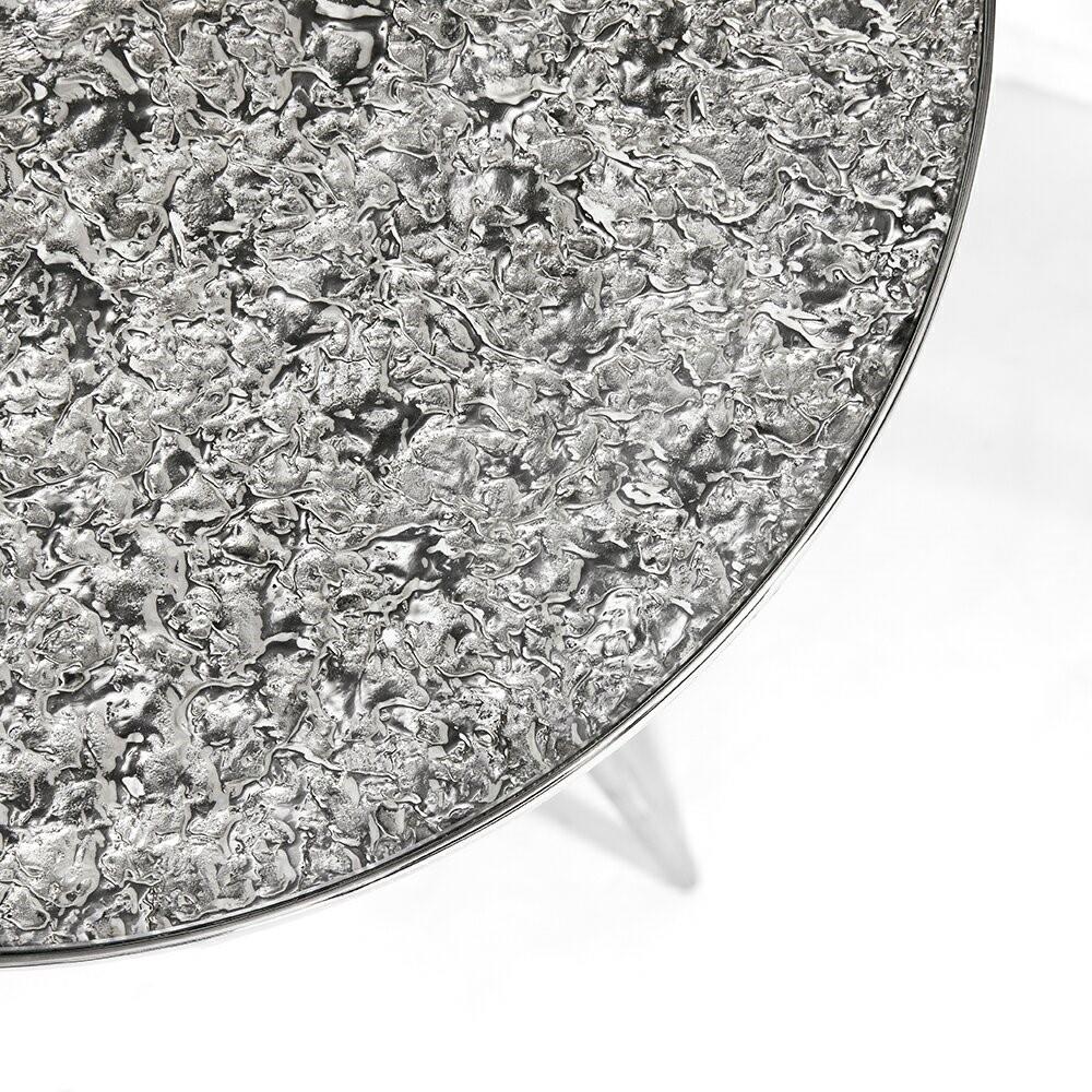 (ARIES CHROME- 1)- GLASS COFFEE TABLE