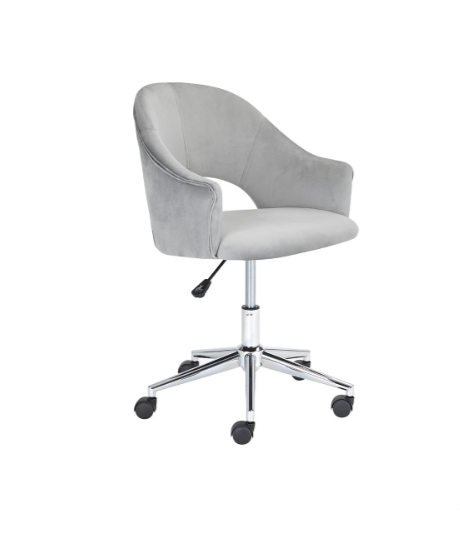 (CASTELLE GREY)- LEATHER COMPUTER CHAIR
