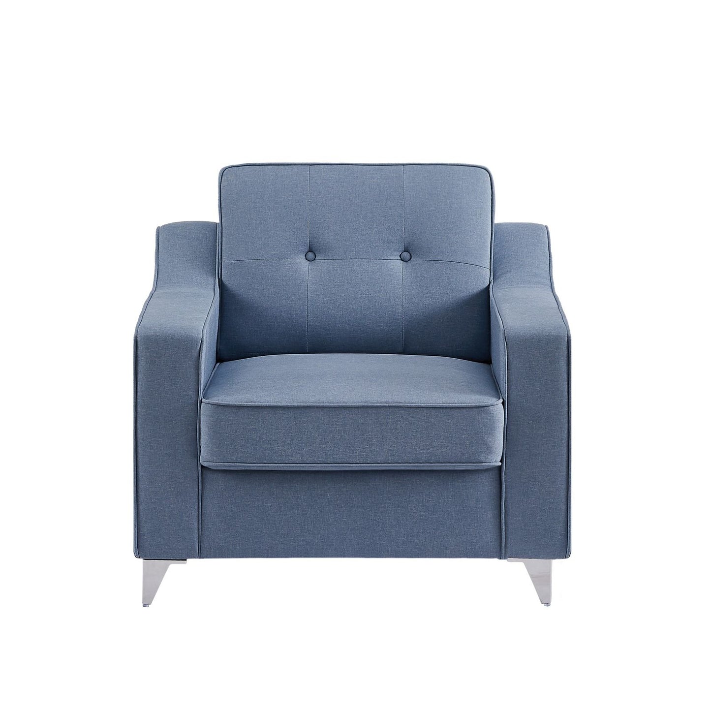 (CHARLIE BLUE SLC)- FABRIC SOFA + LOVESEAT + CHAIR