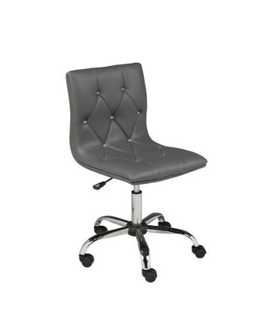 (CRYSTAL GREY)- LEATHER COMPUTER CHAIR