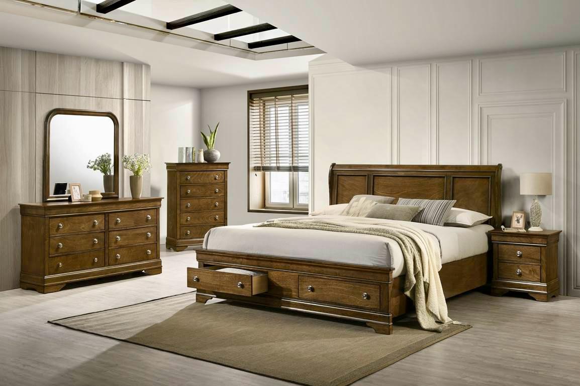 QUEEN SIZE- (DEXTER D BROWN- 8 PC.)- STORAGE BEDROOM SET- TEXT OR WHATSAPP 416 319 8851 FOR STOCK AVAILABILITY BEFORE PAYING
