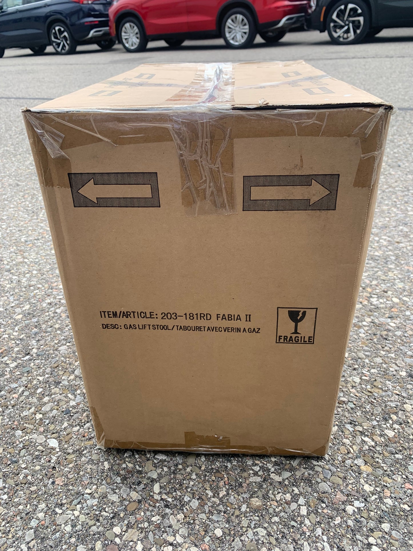 (FABIA DISCO RED)- FABRIC ADJUSTABLE HEIGHT BAR STOOL- INVENTORY CLEARANCE