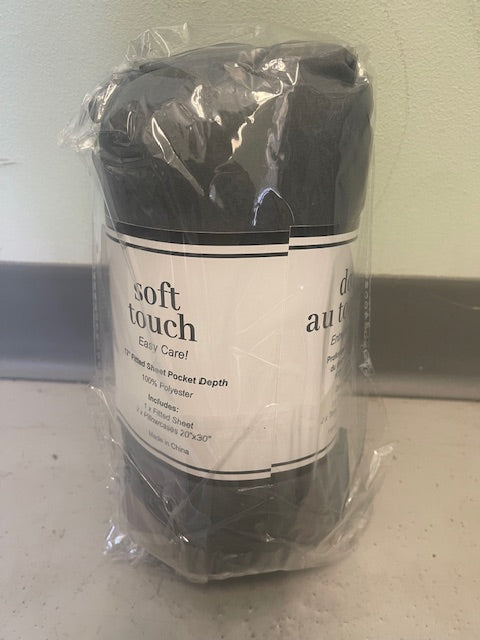 DOUBLE (FULL) SIZE- (BELLISIMO SOFT TOUCH GREY)- 3 PC. SHEET SET