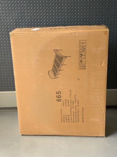 TWIN (SINGLE) SIZE- (665 BLACK)- METAL FOLDING BED- OUT OF STOCK UNTIL NOVEMBER 12, 2025