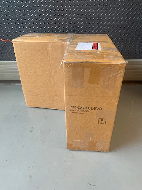 (DEVO BLACK- 2 PACK)- LEATHER DINING CHAIRS