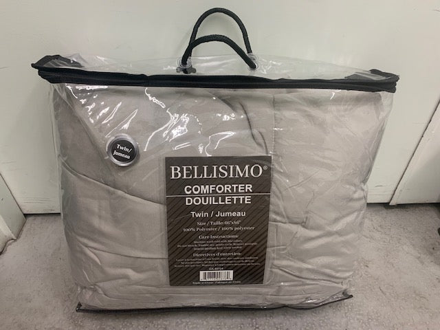 TWIN (SINGLE) SIZE- (BELLISIMO LIGHT GREY)- COMFORTER