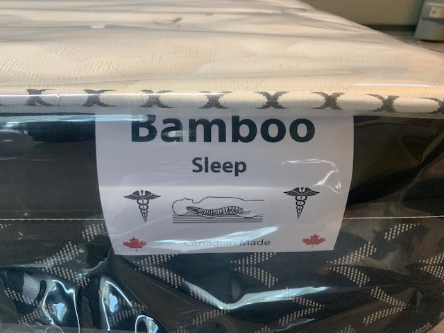 DOUBLE (FULL) SIZE- (BAMBOO SLEEP)- 8.5" THICK- EURO PILLOW TOP- CANADIAN MADE HARD FOAM MATTRESS- inventory clearance