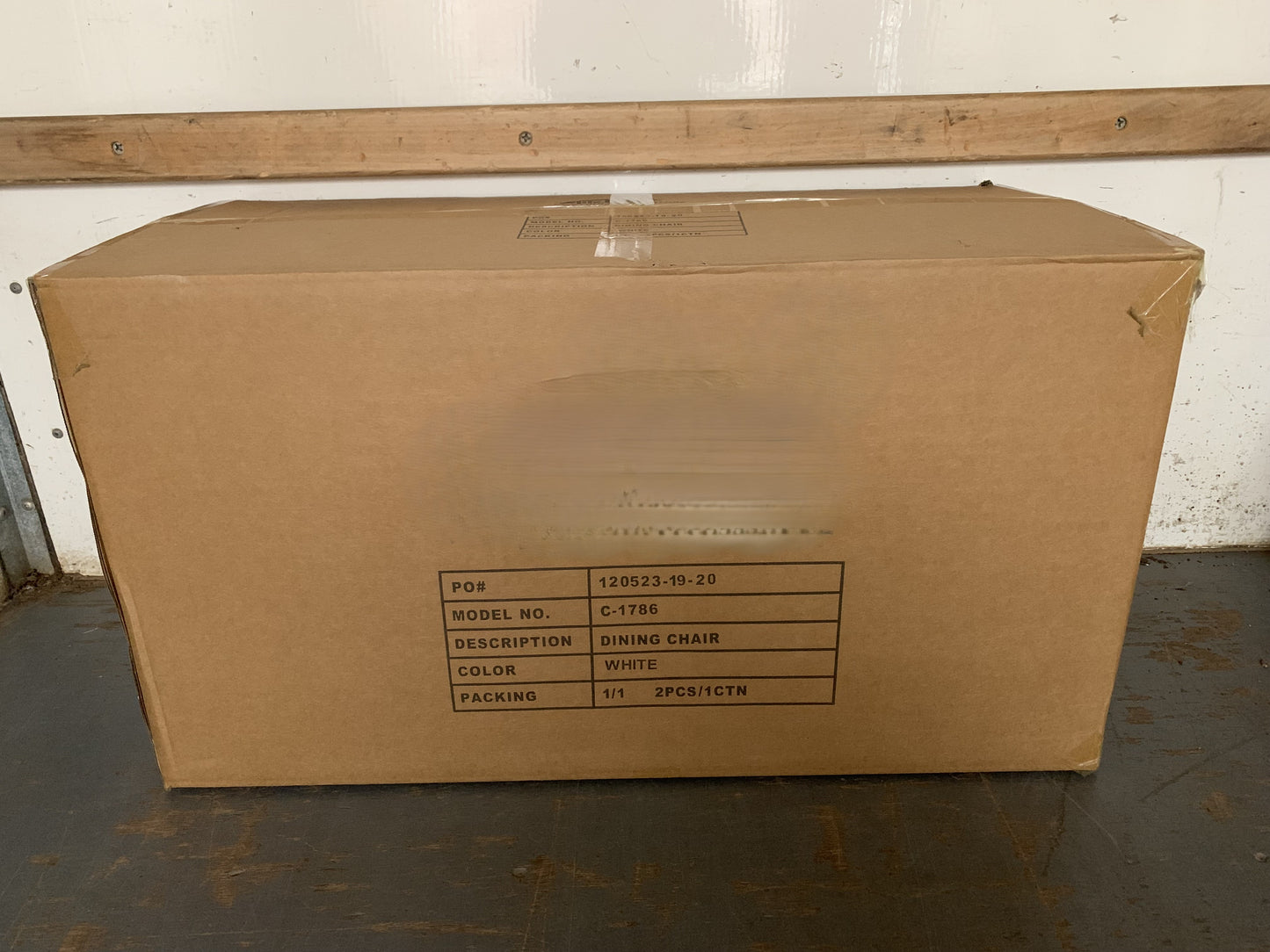 (1786 WHITE- 2 PACK)- LEATHER DINING CHAIRS