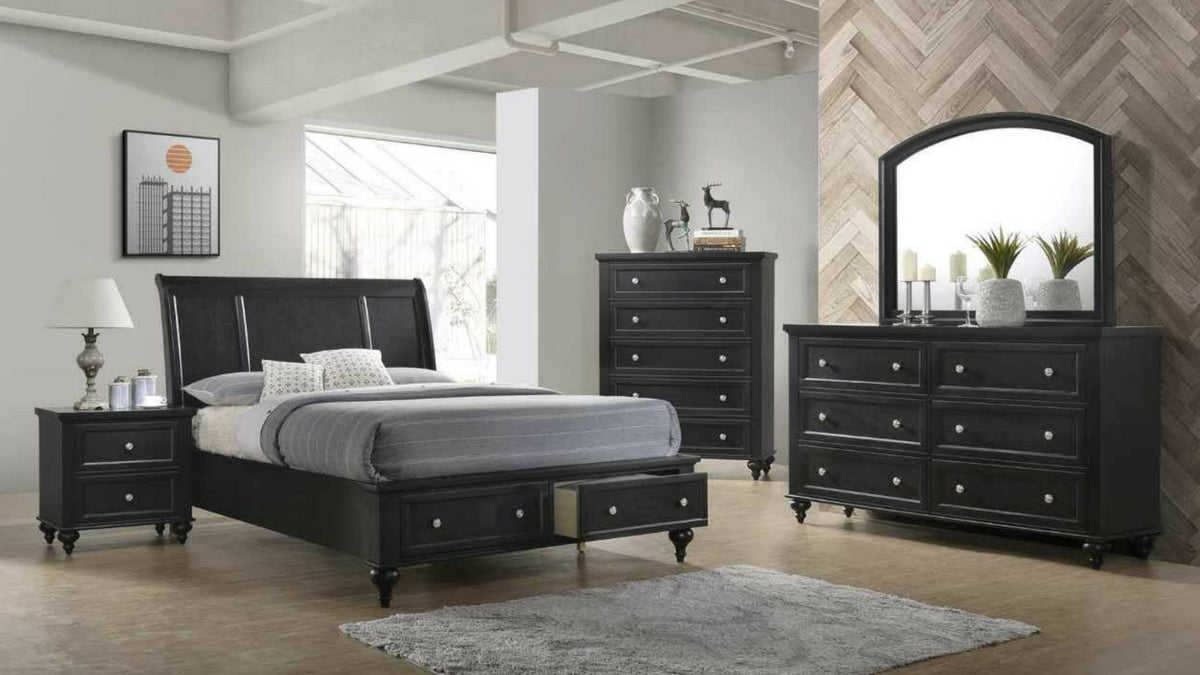 QUEEN SIZE- (KASEY DARK GREY- 8 PC.)- BEDROOM SET- TEXT OR WHATSAPP 416 319 8851 FOR STOCK AVAILABILITY BEFORE PAYING