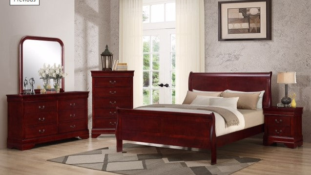 QUEEN SIZE- (LP CHERRY 4937A- 8 PC.)- BEDROOM SET- out of stock until january 23, 2026