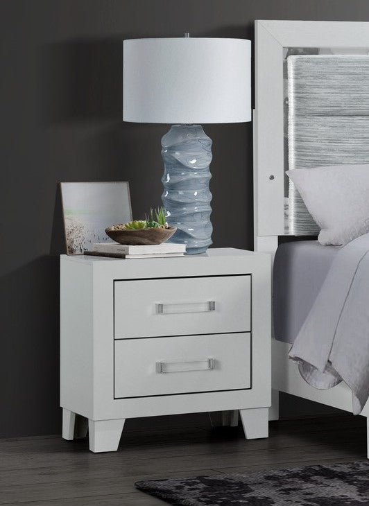 (LUCIA WHITE)- WOOD NIGHT STAND