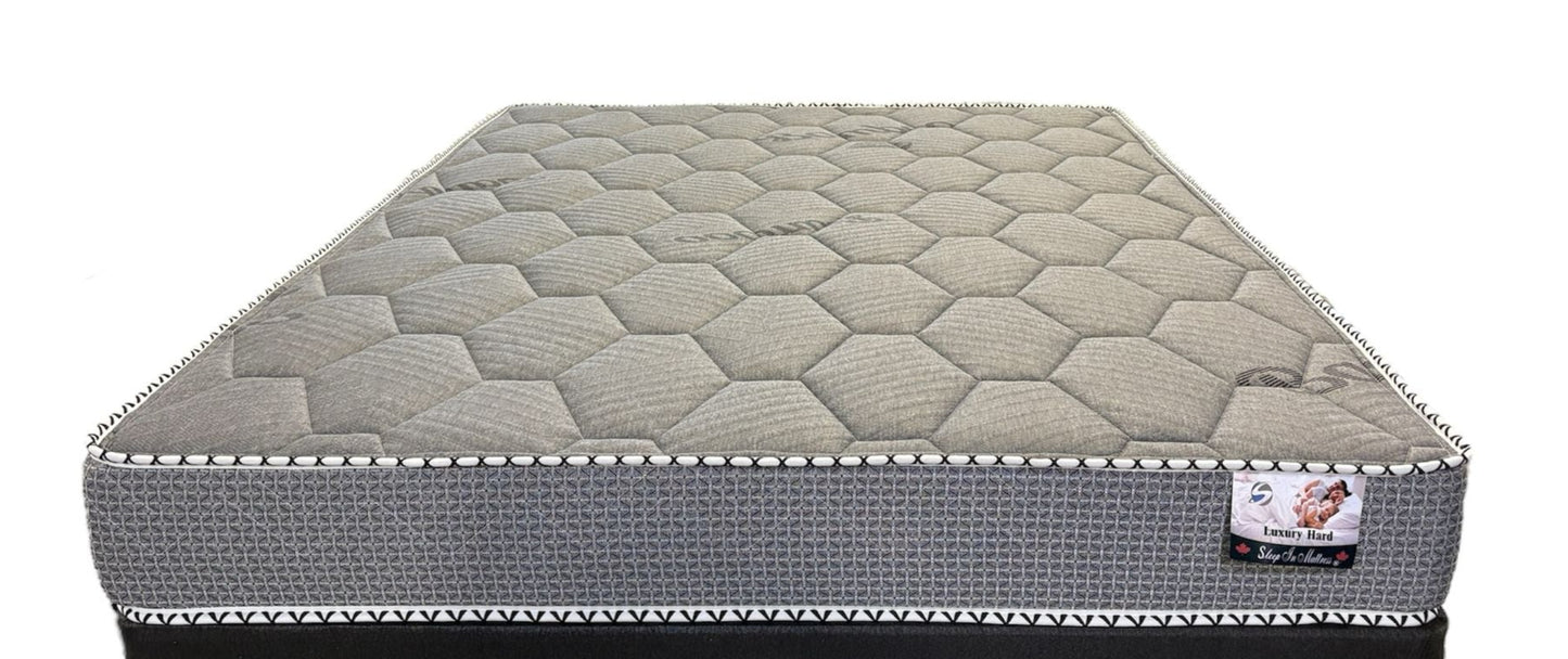 TWIN (SINGLE) SIZE- (LUXURY HARD)- 7" THICK- HIGH DENSITY REVERSIBLE- CANADIAN MADE FOAM MATTRESS