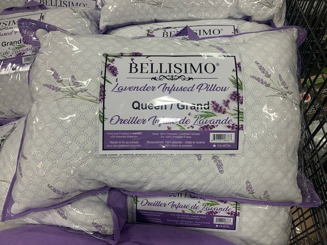 QUEEN SIZE- (BELLISIMO LAVENDER)- FIRM MEMORY FOAM PILLOW