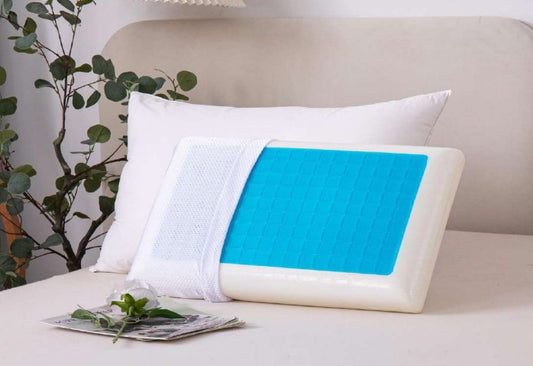 STANDARD SIZE- (MEMORY FOAM PILLOW WITH COOLING GEL)