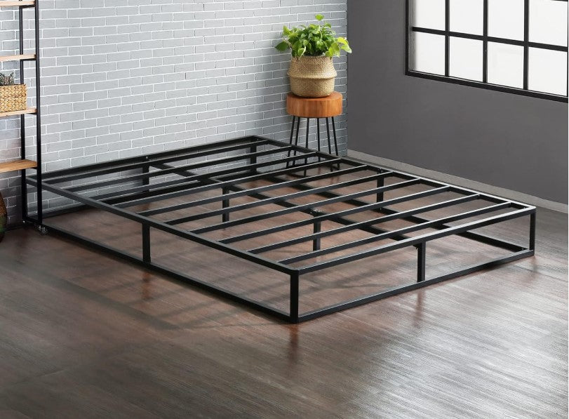 KING SIZE- (101 BLACK)- METAL BED FRAME- WITH SLATS
