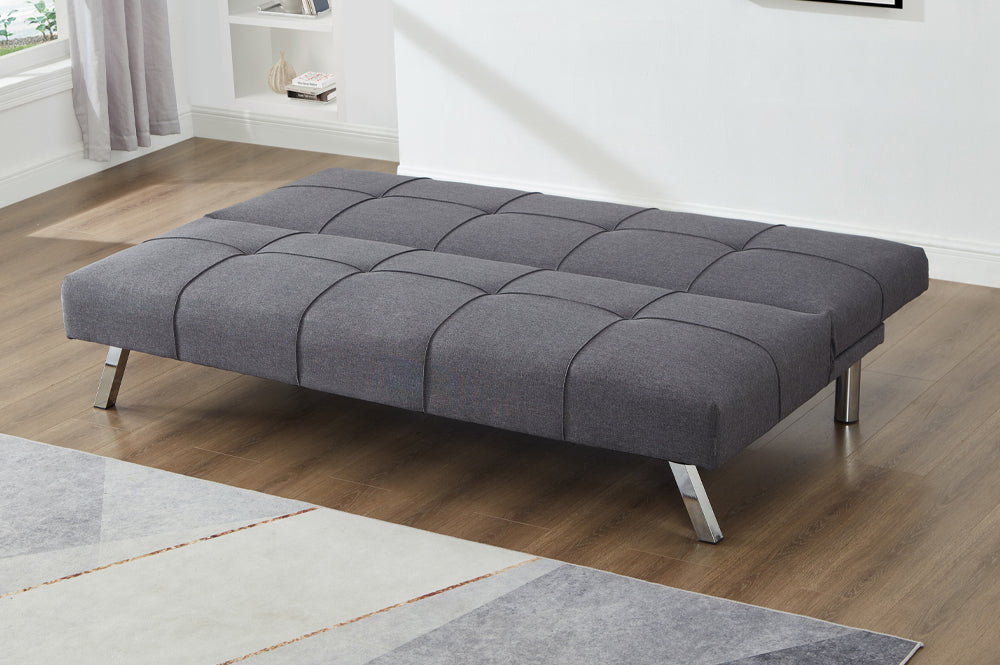 (1530 GREY)- 73" LONG- FABRIC KLIK KLAK SOFA BED