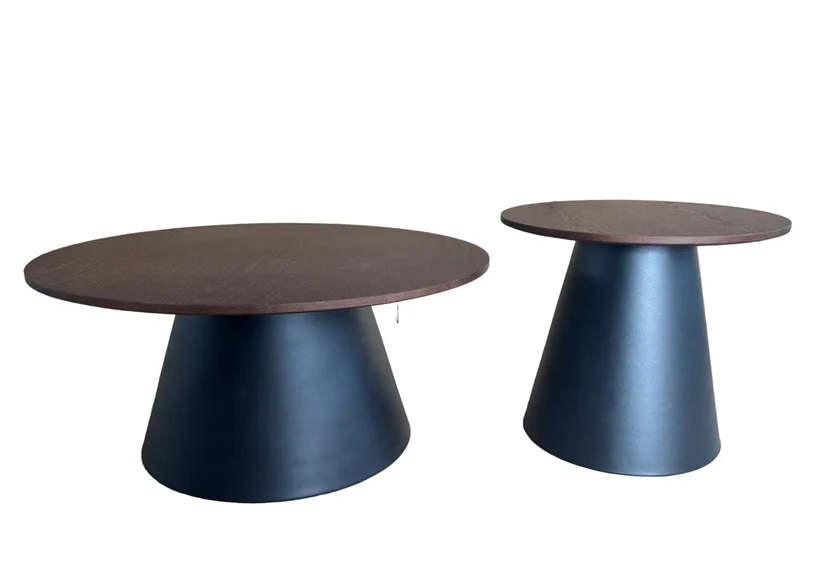 (WALKER WALNUT- 1)- WOOD 2 PC. NESTING COFFEE TABLE