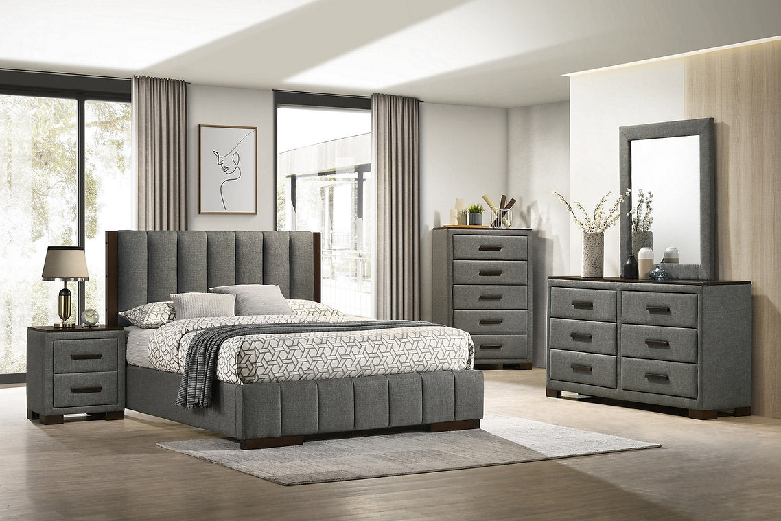 QUEEN SIZE- (DYLAN GREY- 8 PC.)- BEDROOM SET- TEXT OR WHATSAPP @ 416 319 8851 FOR STOCK AVAILABILITY BEFORE PAYING