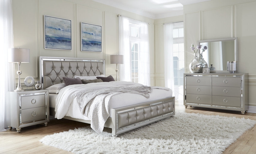 QUEEN SIZE- (LUNA SILVER- 8 PC.)- BEDROOM SET- TEXT OR WHATSAPP @ 416 319 8851 FOR STOCK AVAILABILITY BEFORE PAYING