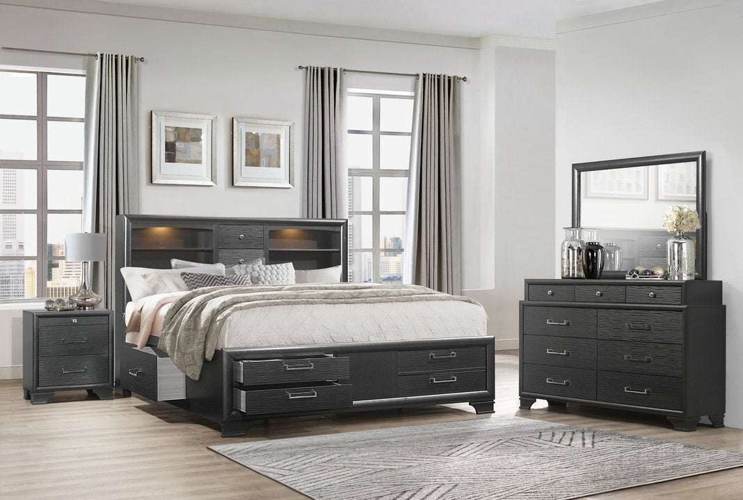 QUEEN SIZE- (AVA GREY- 8 PC.)- BEDROOM SET- TEXT OR WHATSAPP @ 416 319 8851 FOR STOCK AVAILABILITY BEFORE PAYING