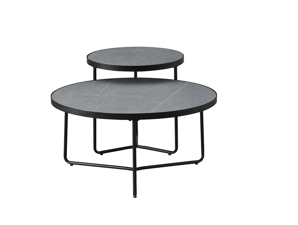 (2621 GREY)- SINTERED STONE NESTING COFFEE TABLE