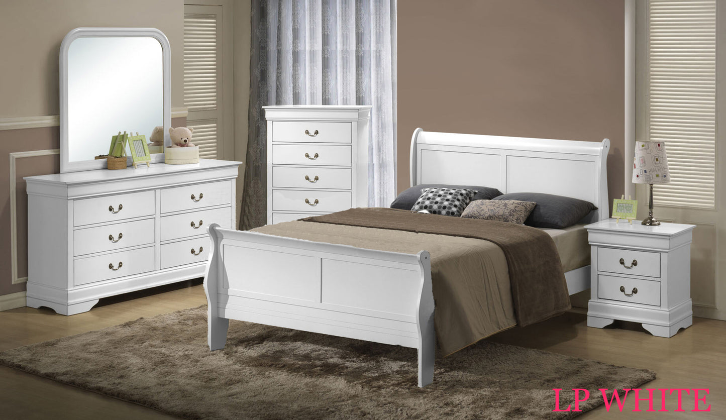 QUEEN SIZE- (BO- LP WHITE- 8 PC.)- BEDROOM SET- out of stock until january 23, 2026