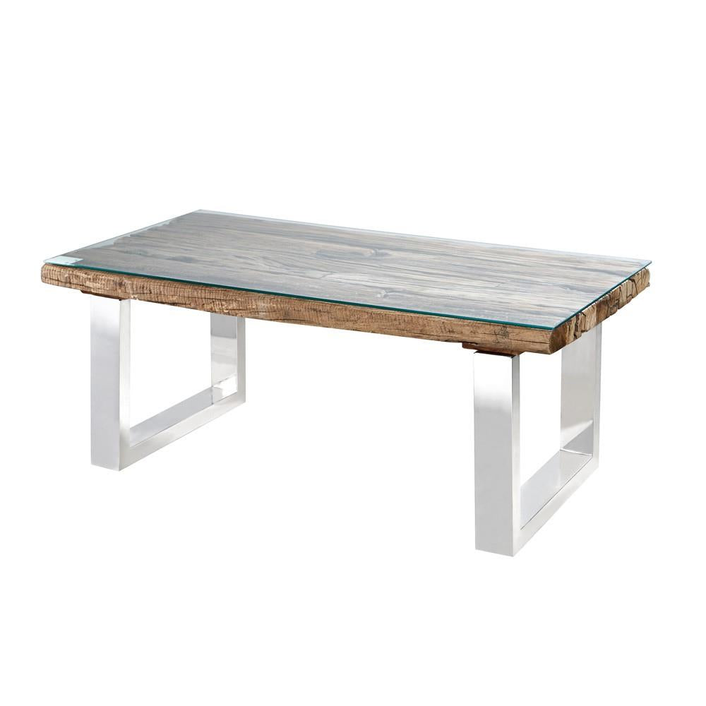 (RAILWOOD BROWN- 1)- WOOD COFFEE TABLE