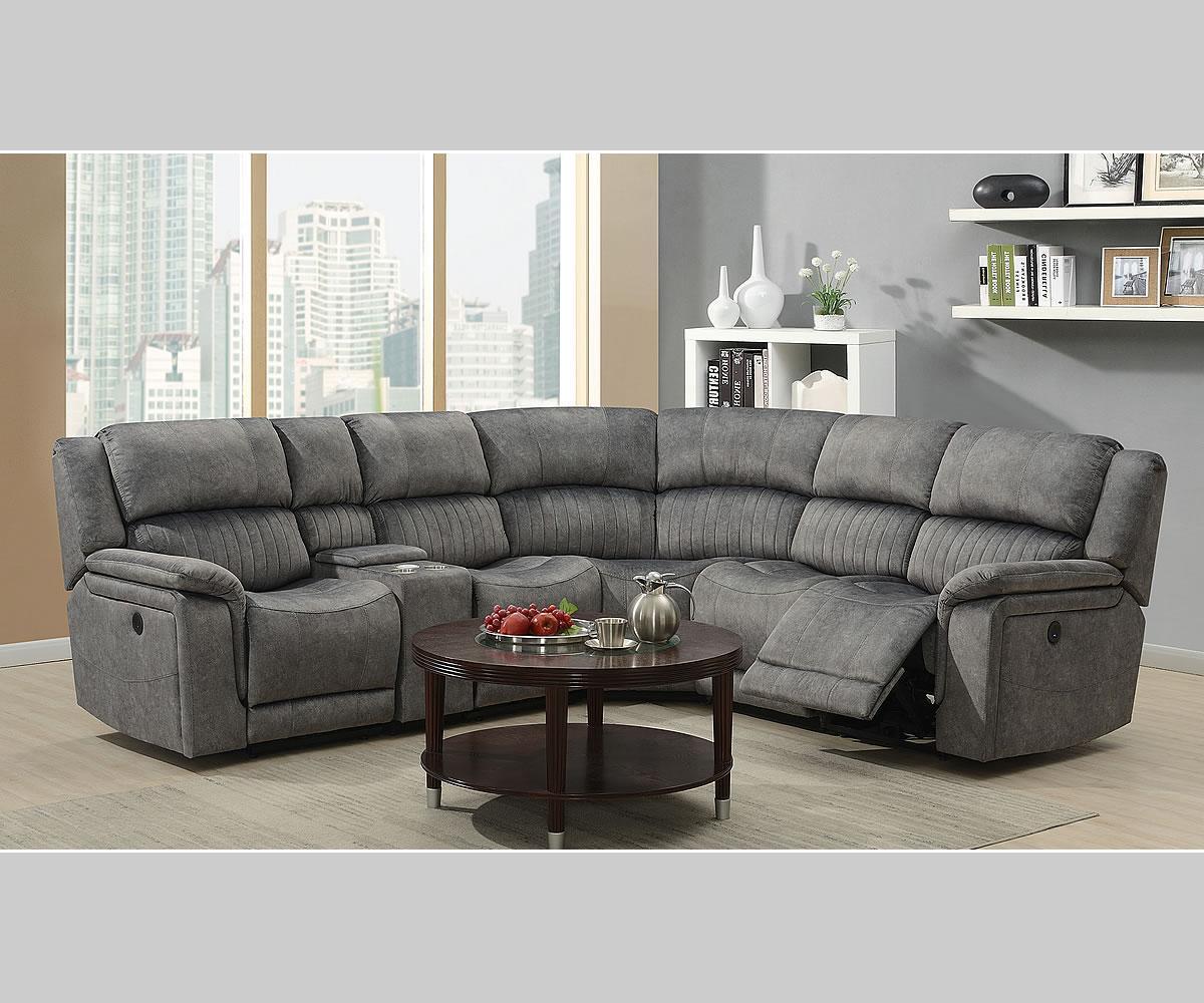 (WASHINGTON GREY)- FABRIC POWER RECLINER SECTIONAL SOFA- TEXT OR WHATSAPP 416 319 8851 FOR STOCK AVAILABILITY BEFORE PAYING