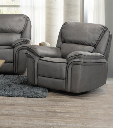 (1185 GREY- 3) - FABRIC - RECLINER CHAIR