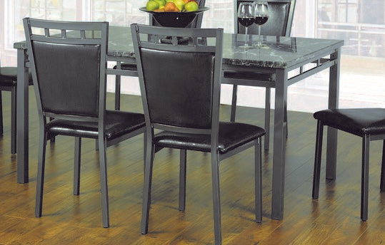 (1240 MARBLE LOOK- 1)- 60" LONG- WOOD DINING TABLE