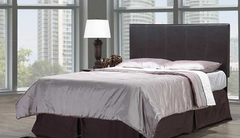 DOUBLE (FULL) SIZE- (136 ESPRESSO)- LEATHER- HEADBOARD