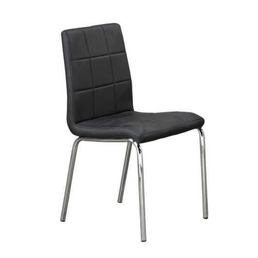(1760 BLACK)- LEATHER DINING CHAIR- INVENTORY CLEARANCE