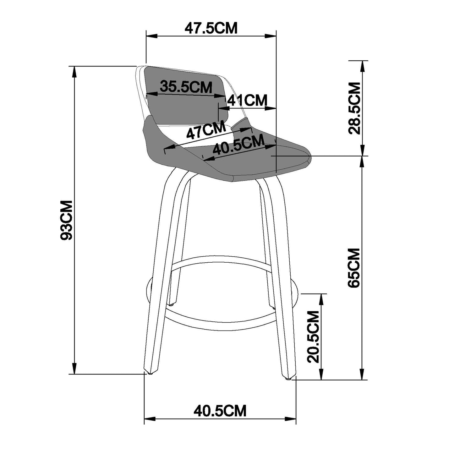 (HUDSON WHITE)- SWIVEL- LEATHER FIXED HEIGHT COUNTER STOOL