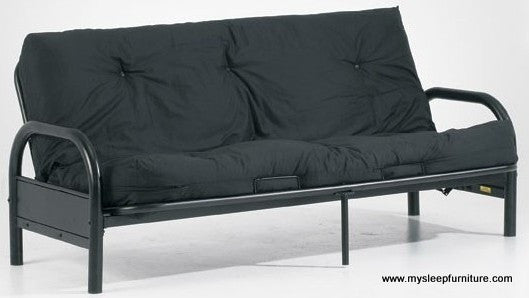 DOUBLE SIZE- (8A BLACK)- DELUXE FUTON MATTRESS- (FRAME SOLD SEPARATELY)