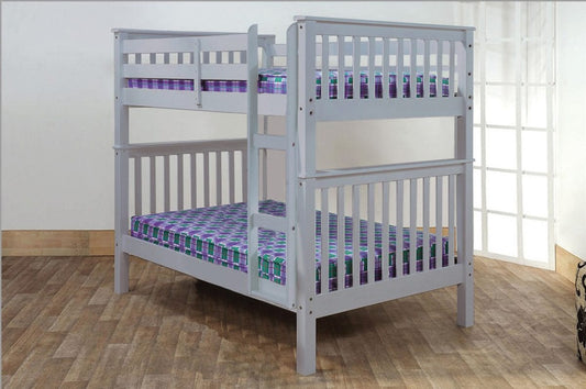 DOUBLE/ DOUBLE- (2502 GREY)- WOOD BUNK BED- SALE PRICE UNTIL JULY 30, 2024