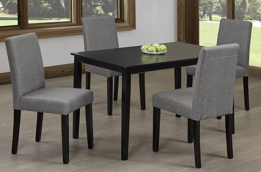 (3106- 250 GREY- 5)- 48" LONG WOOD DINING TABLE- WITH 4 CHAIRS