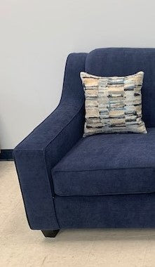 (4000 BLUE- 3 TIGHT BACK)- FABRIC- CANADIAN MADE ACCENT CHAIR- (DELIVERY AFTER 1 MONTH)