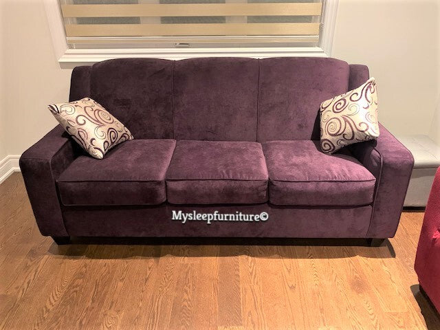 (4000 PURPLE- 1 TIGHT BACK)- FABRIC- CANADIAN MADE- SOFA- (DELIVERY AFTER 1 MONTH)