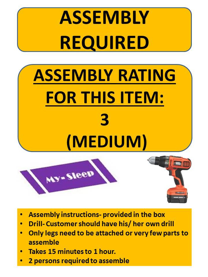 TWIN (SINGLE) SIZE- (175 BLACK)- LEATHER BED FRAME- WITH SLATS